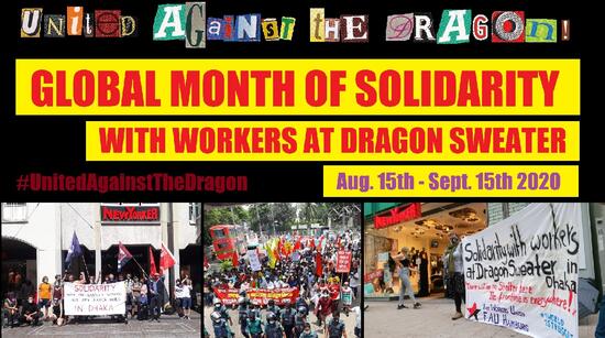 Solidaritet med arbetare i Dragon sweater i Bangladesh
