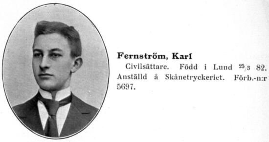 Skannat ur s. 208 i  Porträttgalleriet Grafia 1907.