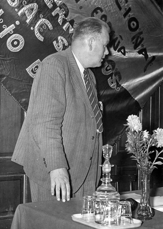 Karl Jäghammar, vid SAC:s kongress 1942.