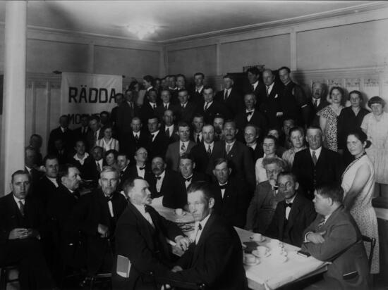 Ungsocialisternas rikskonferens i Pelarsalen, Klara folkets hus i Stockholm, 1929.